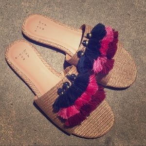 Tassel Textile Sandals